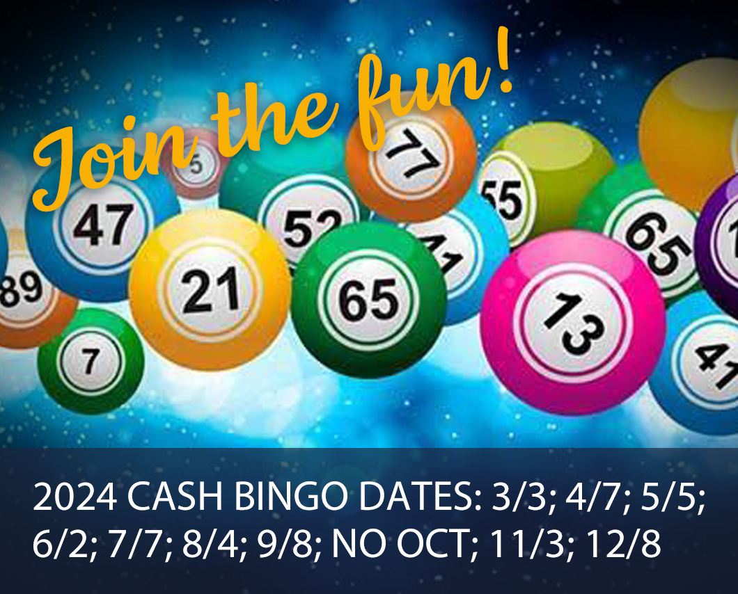 colorful Bingo card and bingo balls image