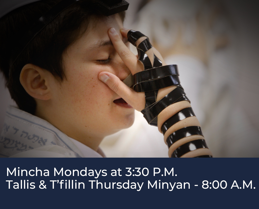 Davening in chapel and tefillin